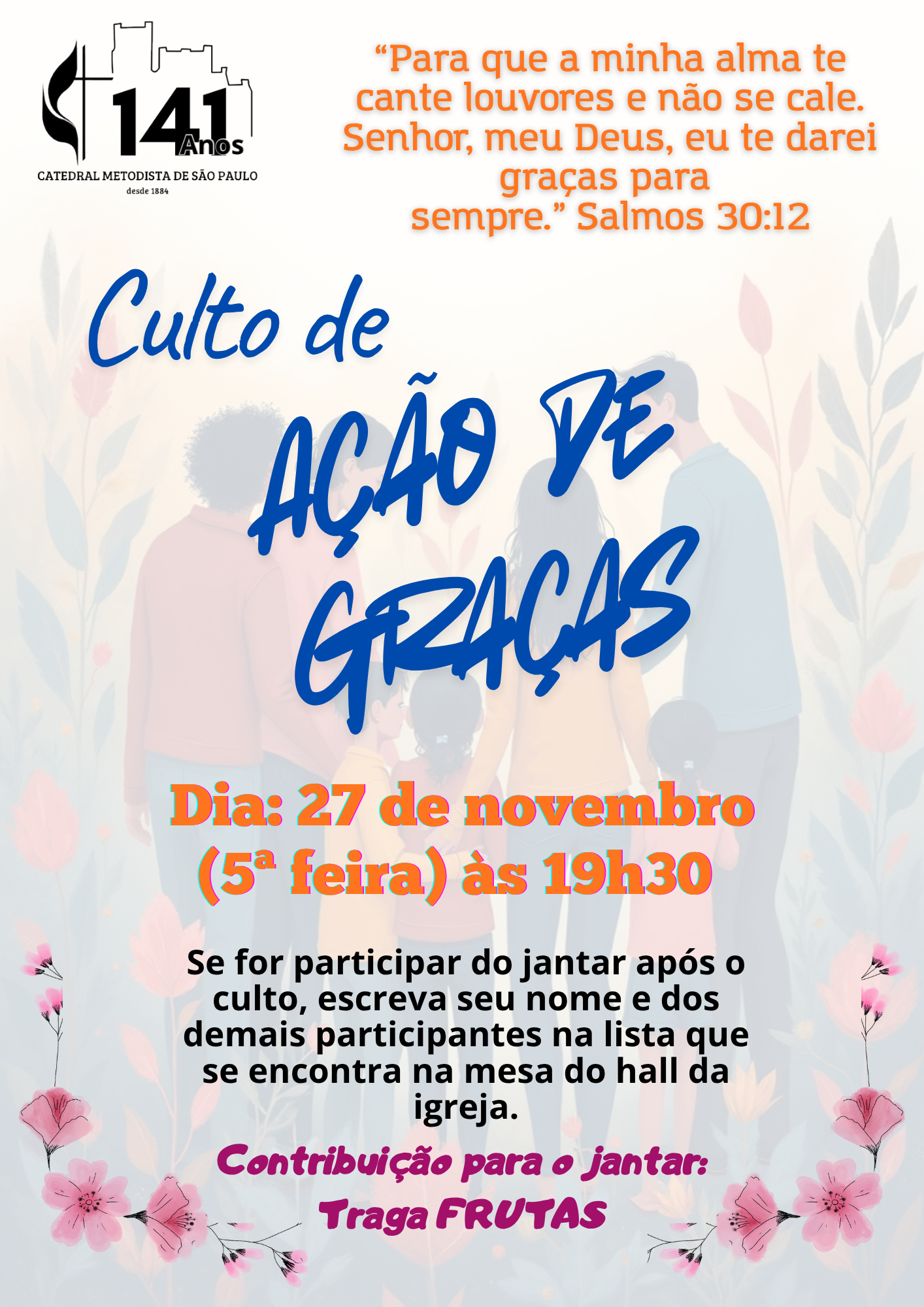 CULTO DE AÇÃO DE GRAÇAS